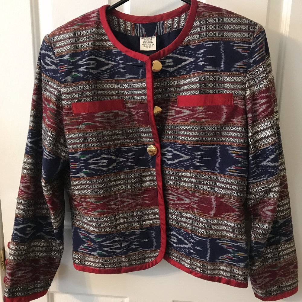 Vintage Handmade Thai Silk Jacket